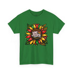 Juneteenth Floral Unisex Heavy Cotton Tee, Celebrate Freedom, Black History Month, Gift for Activists, Summer T-Shirt, Equality Apparel