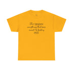 Inspirational Women’s Tee — "She Overcame Everything That Was Meant to Destroy Her"