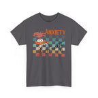 Anxiety Family Graphic Tee — Cute Checkerboard Monster Mental Health Shirt