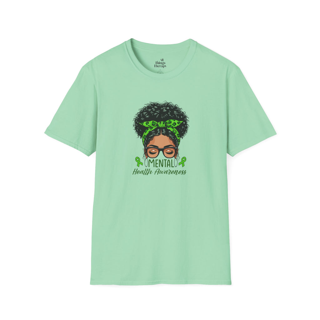 Mental Health Awareness Unisex Softstyle T-Shirt - Positive Vibes Tee