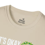 Mental Health Awareness Unisex Softstyle T-Shirt - Supportive Green Ribbon Design
