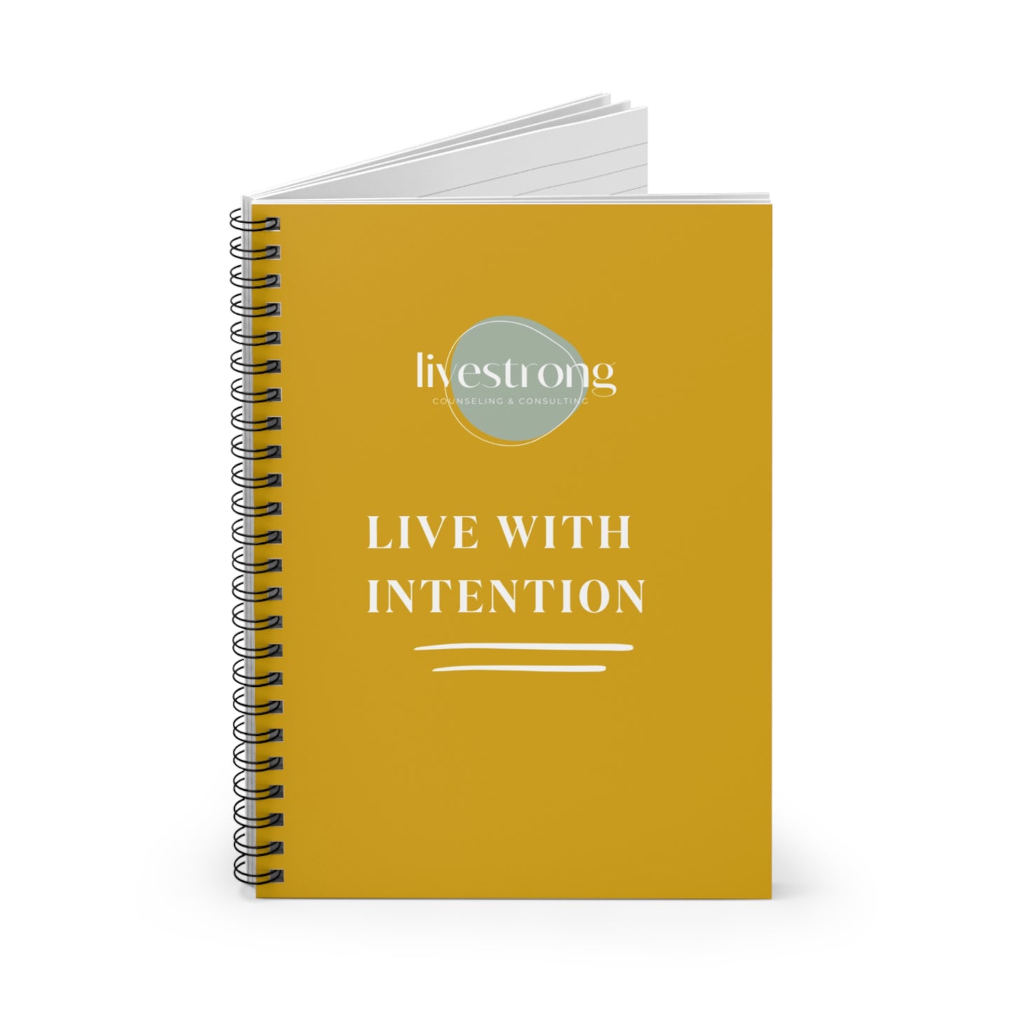 Live With Intention Spiral Notebook - Inspirational Ruled Journal for Personal Growth