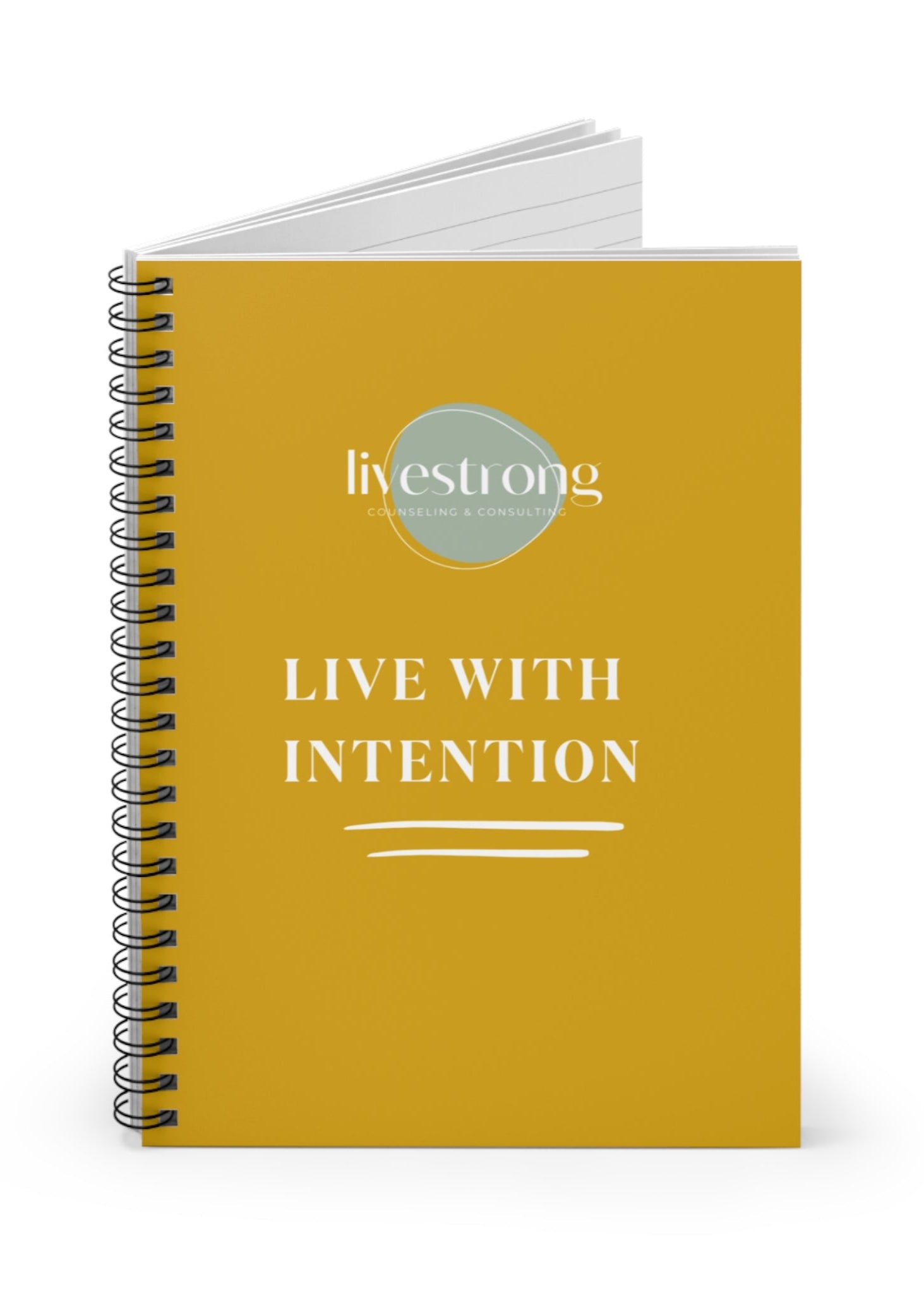 Live With Intention Spiral Notebook - Inspirational Ruled Journal for Personal Growth
