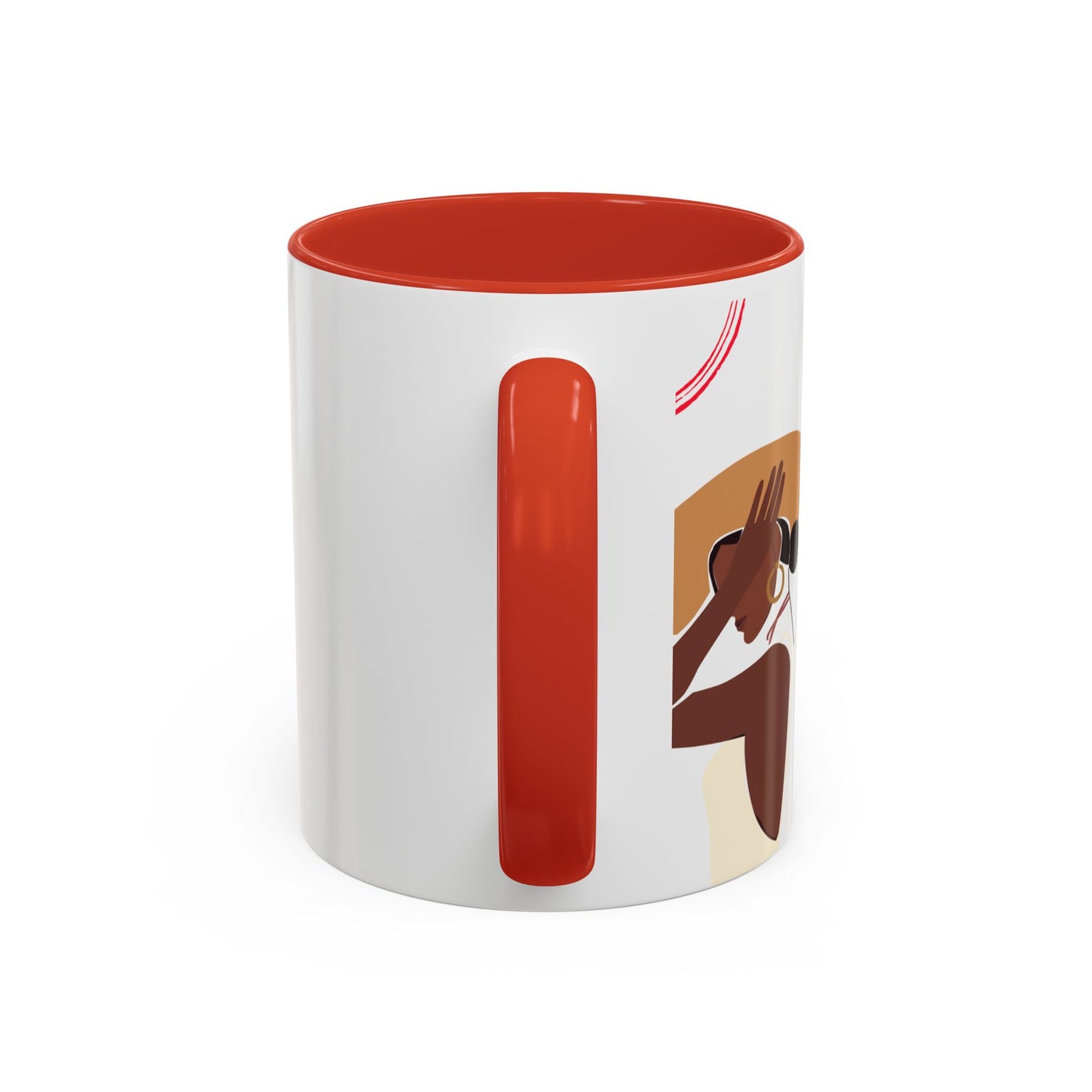 Inspirational Accent Coffee Mug - "I Am Worthy of Joy and Happiness"