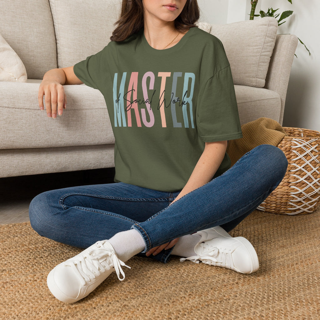 Master of Social Work Tee — Retro Pastel MSW Shirt for Social Workers