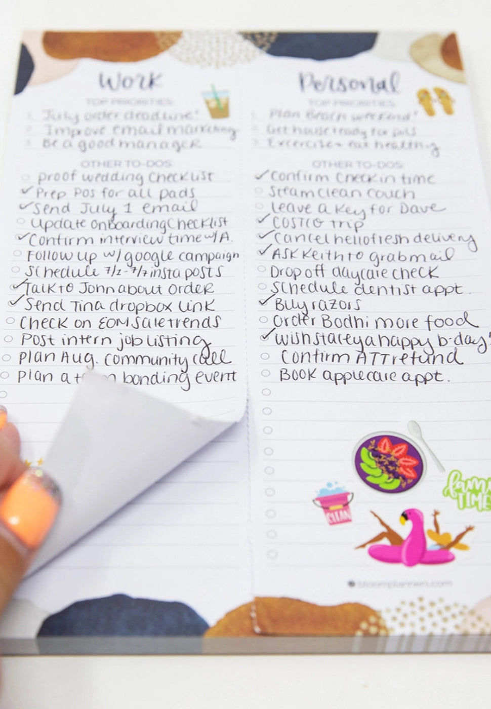 6x9 Work & Personal To Do List Planning Pad