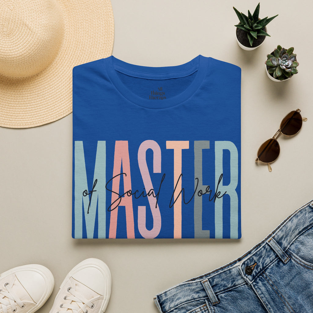 Master of Social Work Tee — Retro Pastel MSW Shirt for Social Workers