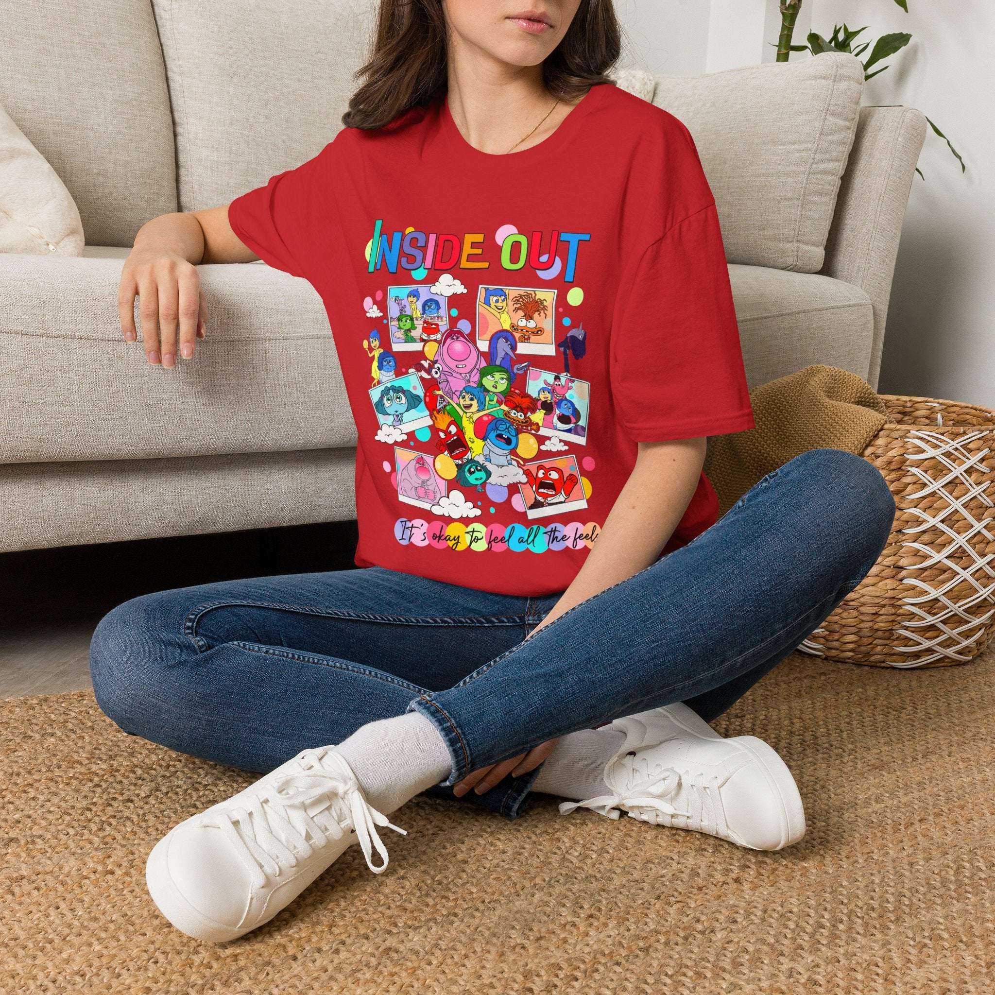 Inside Out Characters T‑Shirt — Colorful Pixar Emotion Graphic Tee