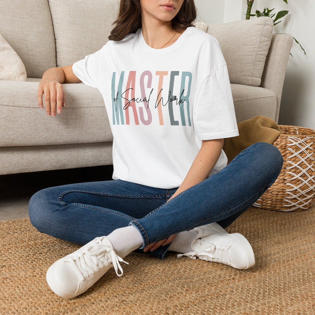 Master of Social Work Tee — Retro Pastel MSW Shirt for Social Workers