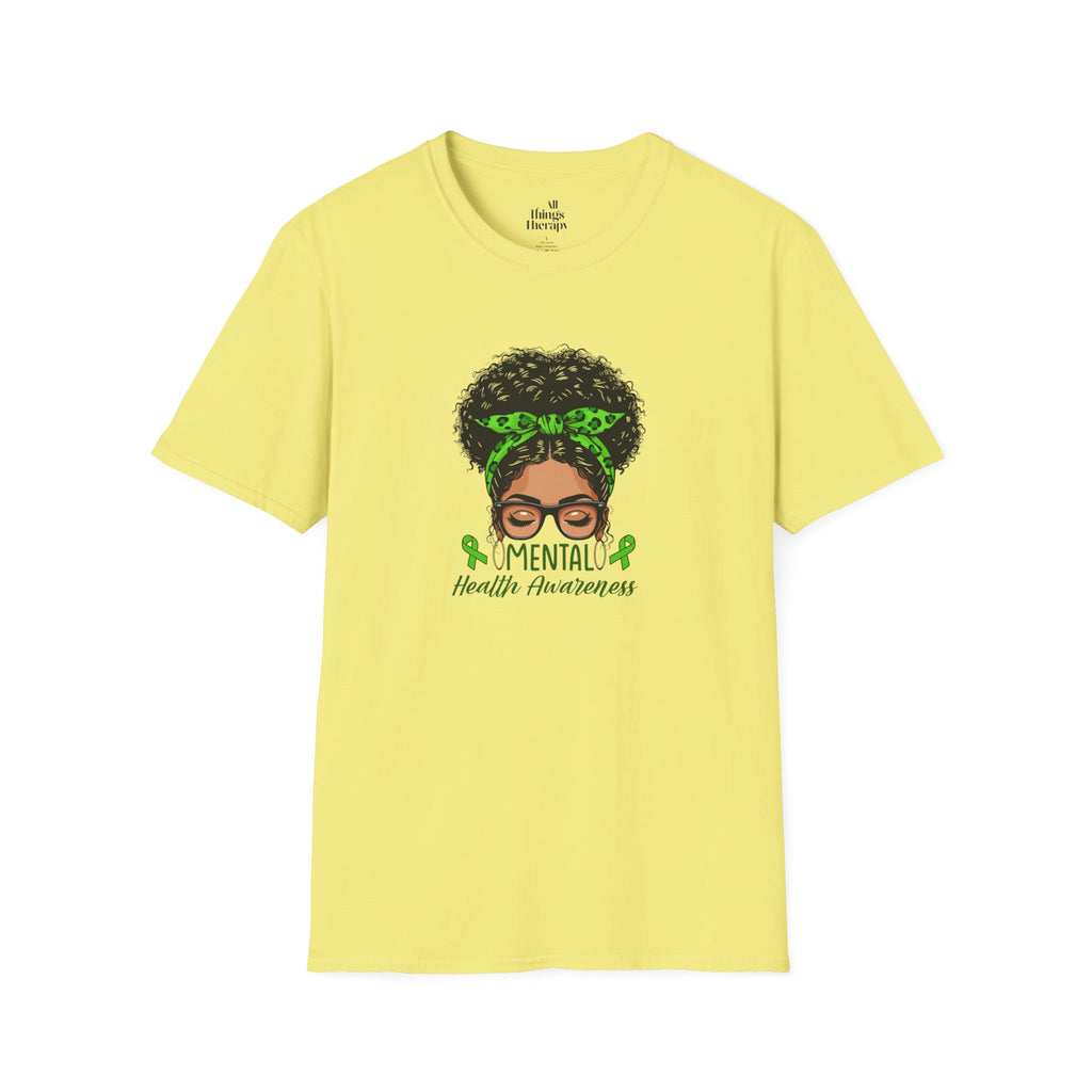 Mental Health Awareness Unisex Softstyle T-Shirt - Positive Vibes Tee