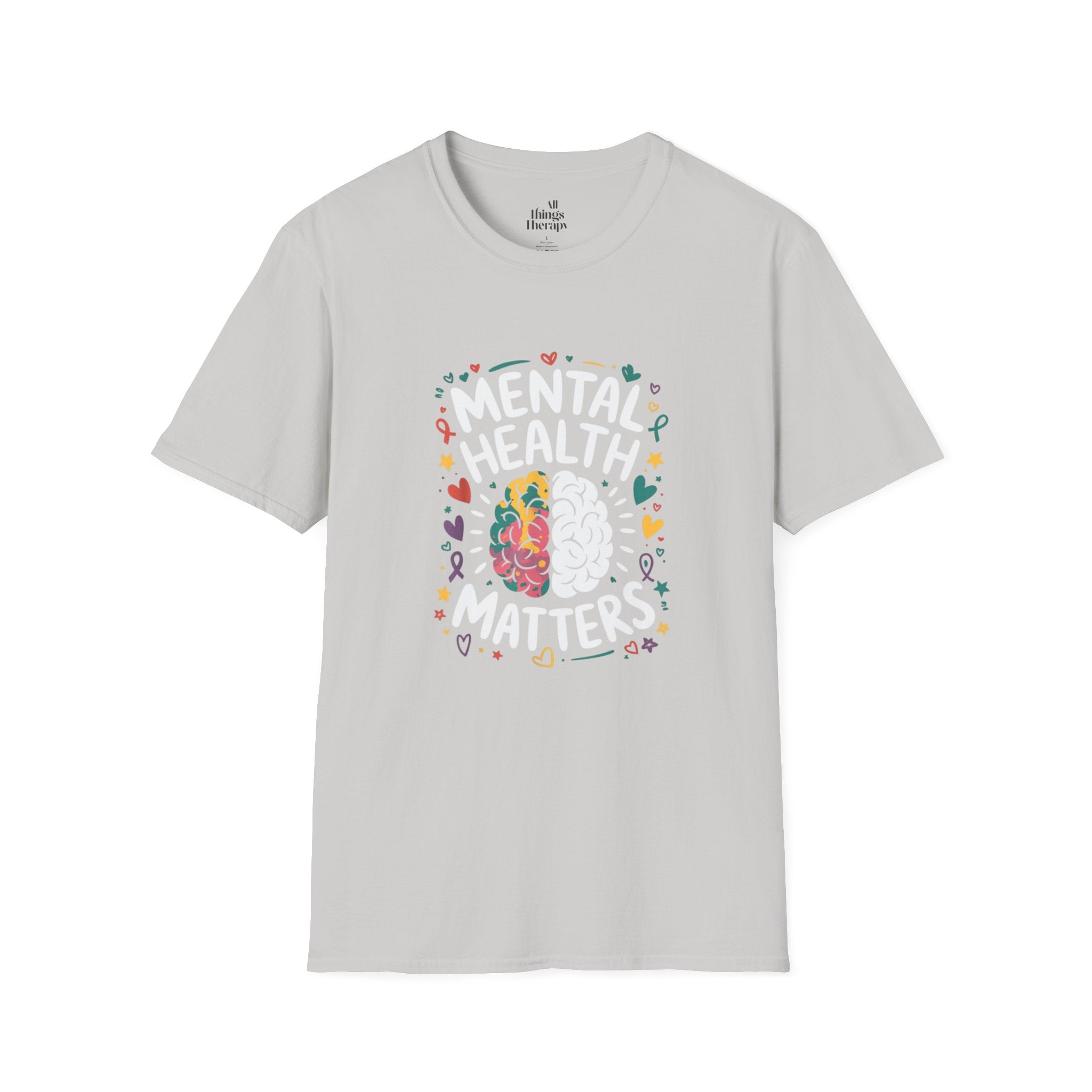 Mental Health Matters Unisex Softstyle T-Shirt | Support Mental Wellbeing