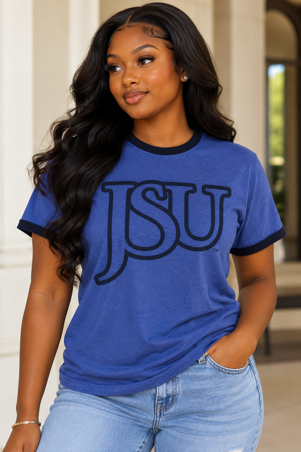 JSU 3D Silicone Trimmed T-Shirt