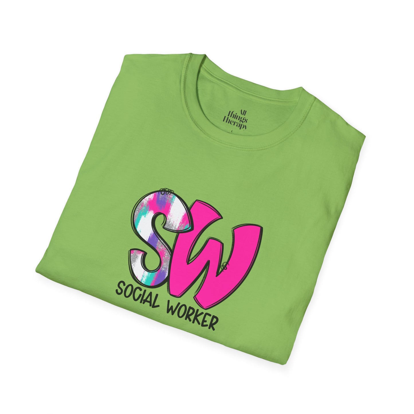 Social Worker Unisex Softstyle T-Shirt - Vibrant Supportive Tee for Social Workers