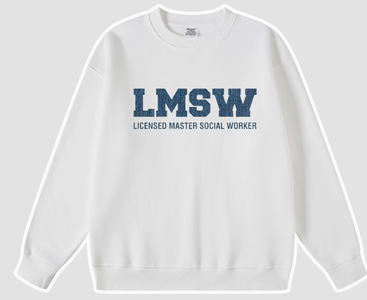 LMSW Sweatshirt with Chenille Blue Jean Embroidery