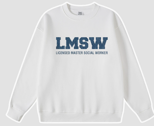 LMSW Sweatshirt with Chenille Blue Jean Embroidery