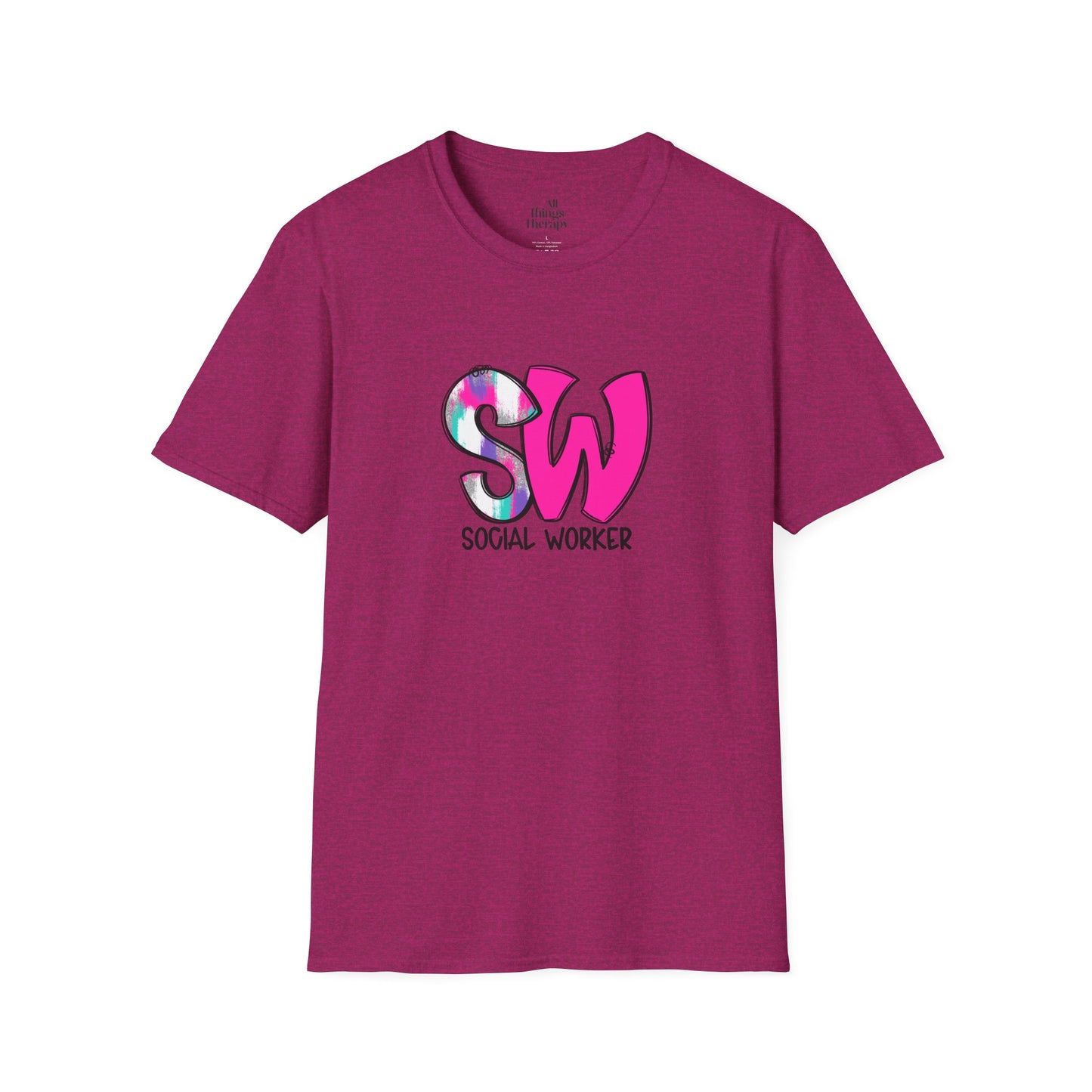 Social Worker Unisex Softstyle T-Shirt - Vibrant Supportive Tee for Social Workers