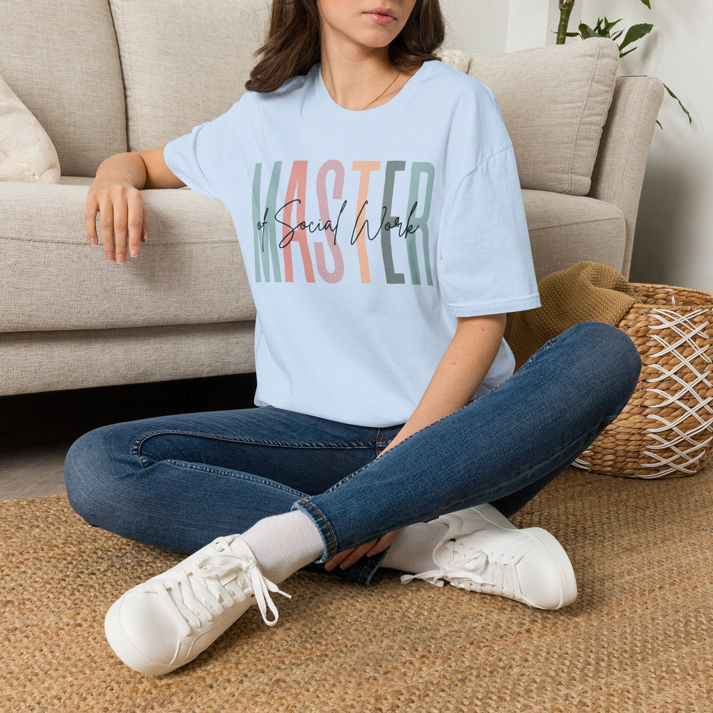 Master of Social Work Tee — Retro Pastel MSW Shirt for Social Workers