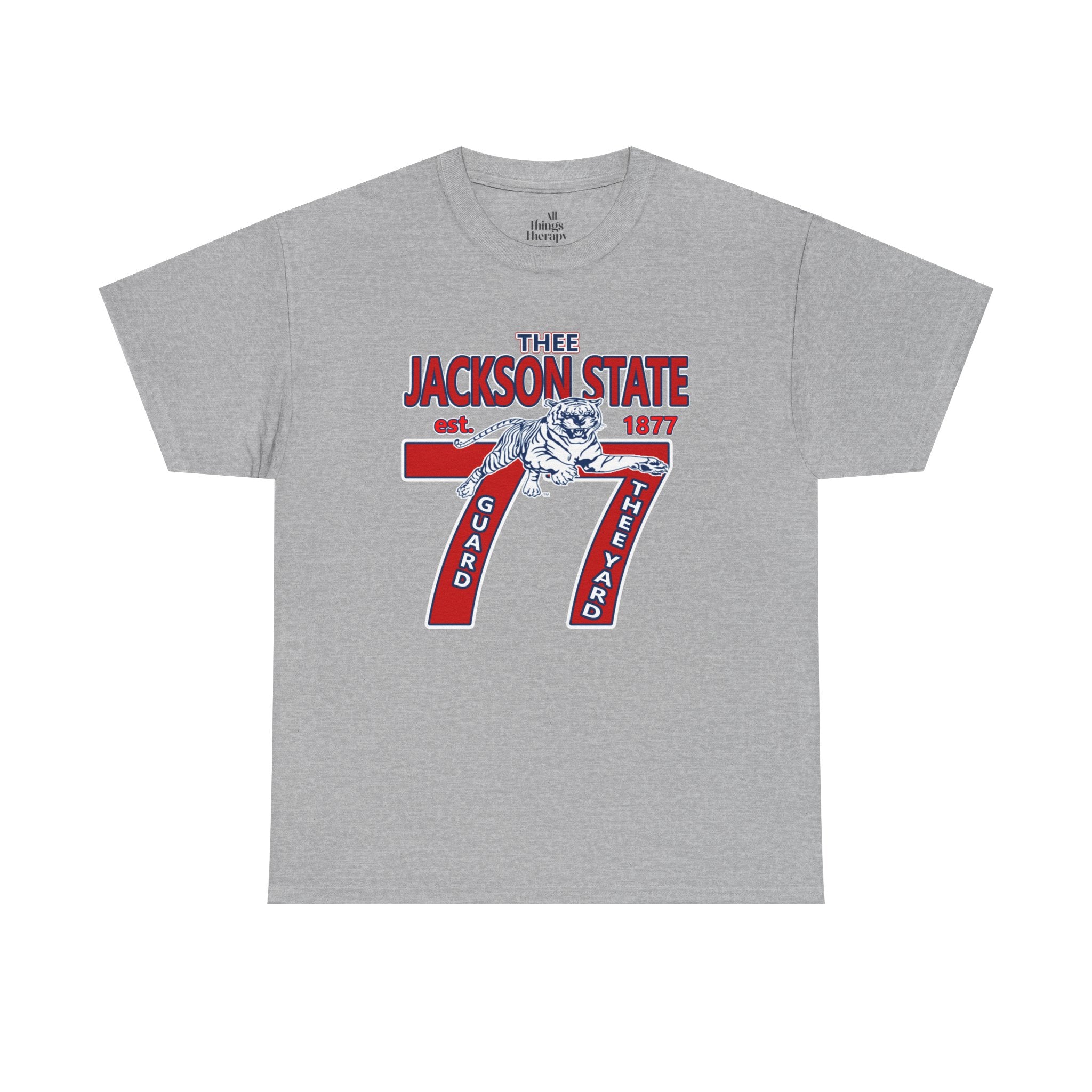 Vintage Jackson State Tee, Unisex Heavy Cotton T-Shirt, College Spirit Wear, Retro Graphic Tee, Gift for Graduates