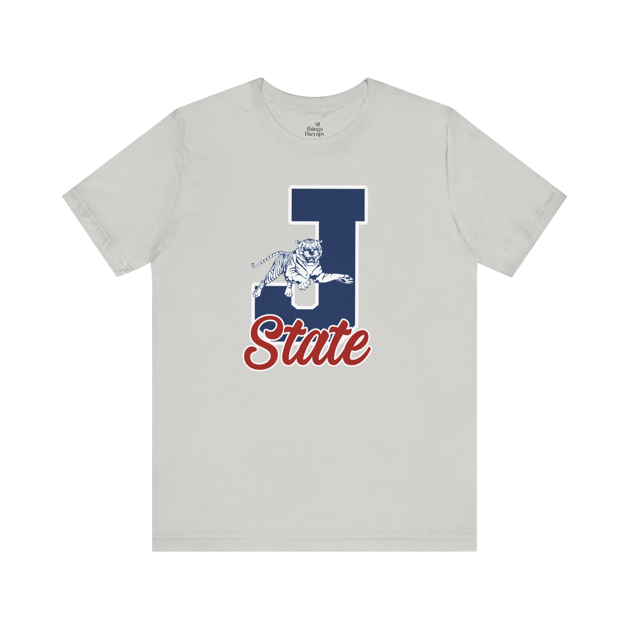 J State Tiger Graphic Tee, Vintage College Shirt, Unisex Casual Wear, School Spirit Apparel, Gift for Students and Alumni