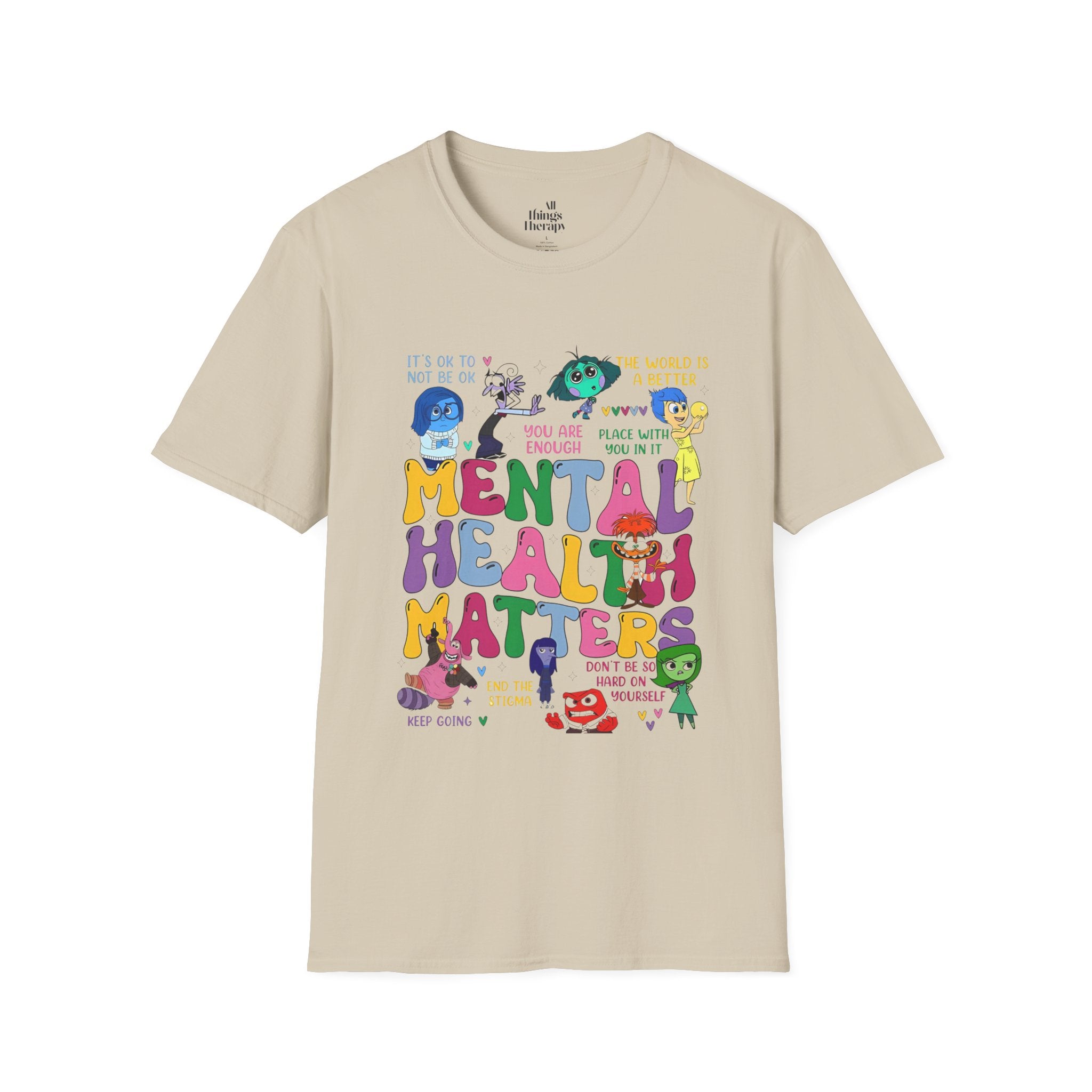 Mental Health Matters T-Shirt - Unisex Softstyle Tee for Awareness