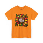 Juneteenth Floral Unisex Heavy Cotton Tee, Celebrate Freedom, Black History Month, Gift for Activists, Summer T-Shirt, Equality Apparel