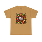 Juneteenth Floral Unisex Heavy Cotton Tee, Celebrate Freedom, Black History Month, Gift for Activists, Summer T-Shirt, Equality Apparel