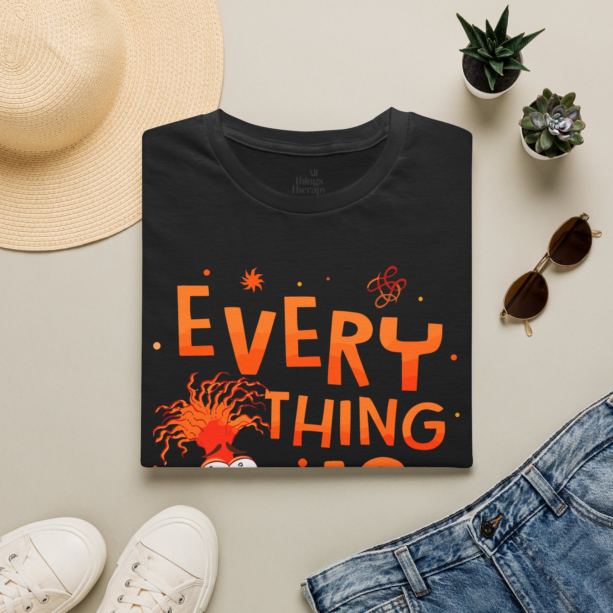 Everything Is Fine T-Shirt — Funny Retro Cartoon Stress Relief Tee