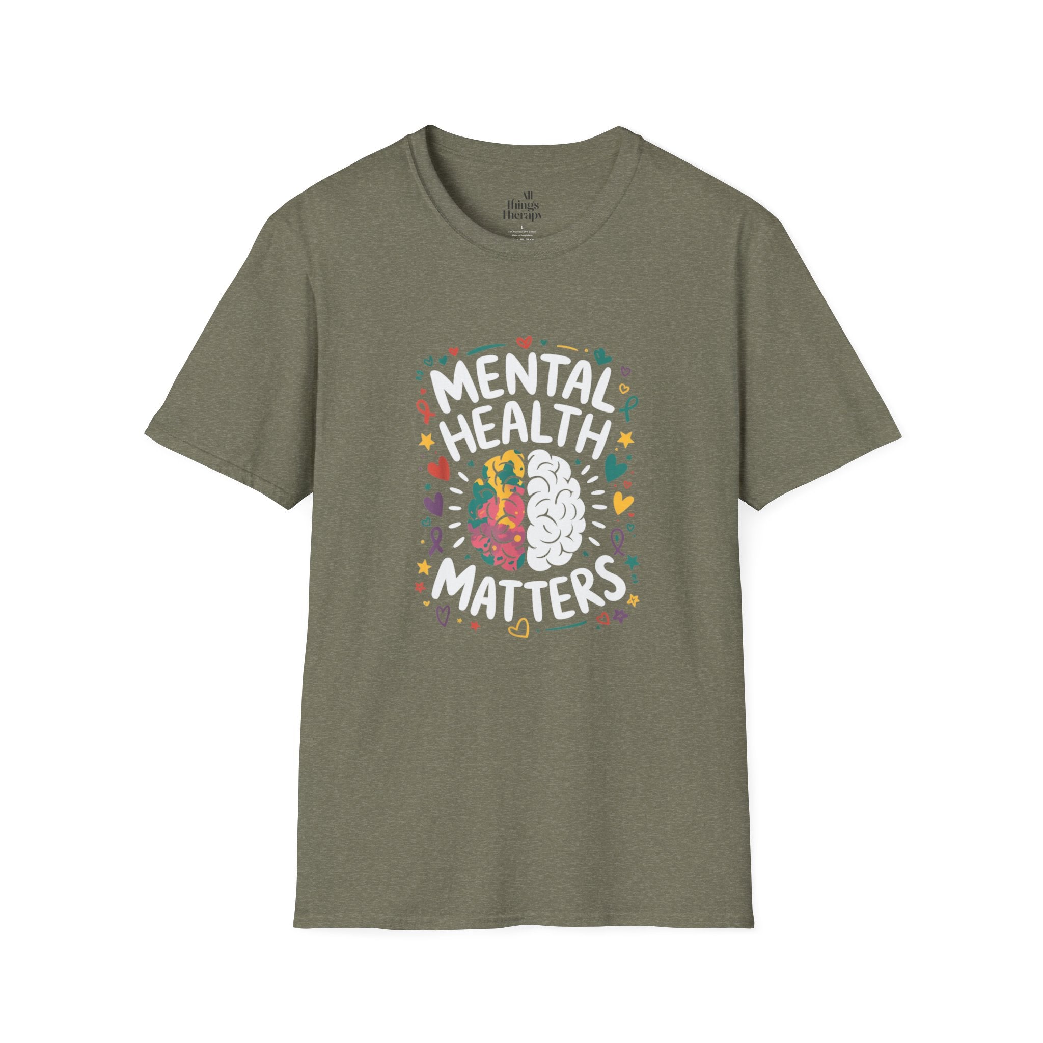 Mental Health Matters Unisex Softstyle T-Shirt | Support Mental Wellbeing