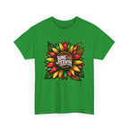 Juneteenth Floral Unisex Heavy Cotton Tee, Celebrate Freedom, Black History Month, Gift for Activists, Summer T-Shirt, Equality Apparel