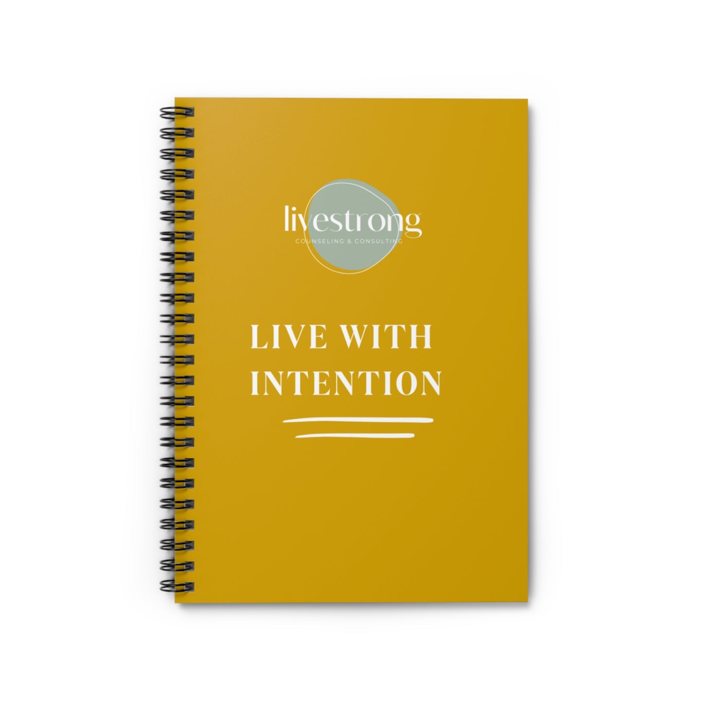 Live With Intention Spiral Notebook - Inspirational Ruled Journal for Personal Growth