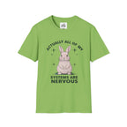 Bunny Graphic Tee - 'Actually All of My Systems Are Nervous' Unisex T-Shirt