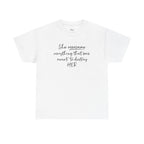 Inspirational Women’s Tee — "She Overcame Everything That Was Meant to Destroy Her"
