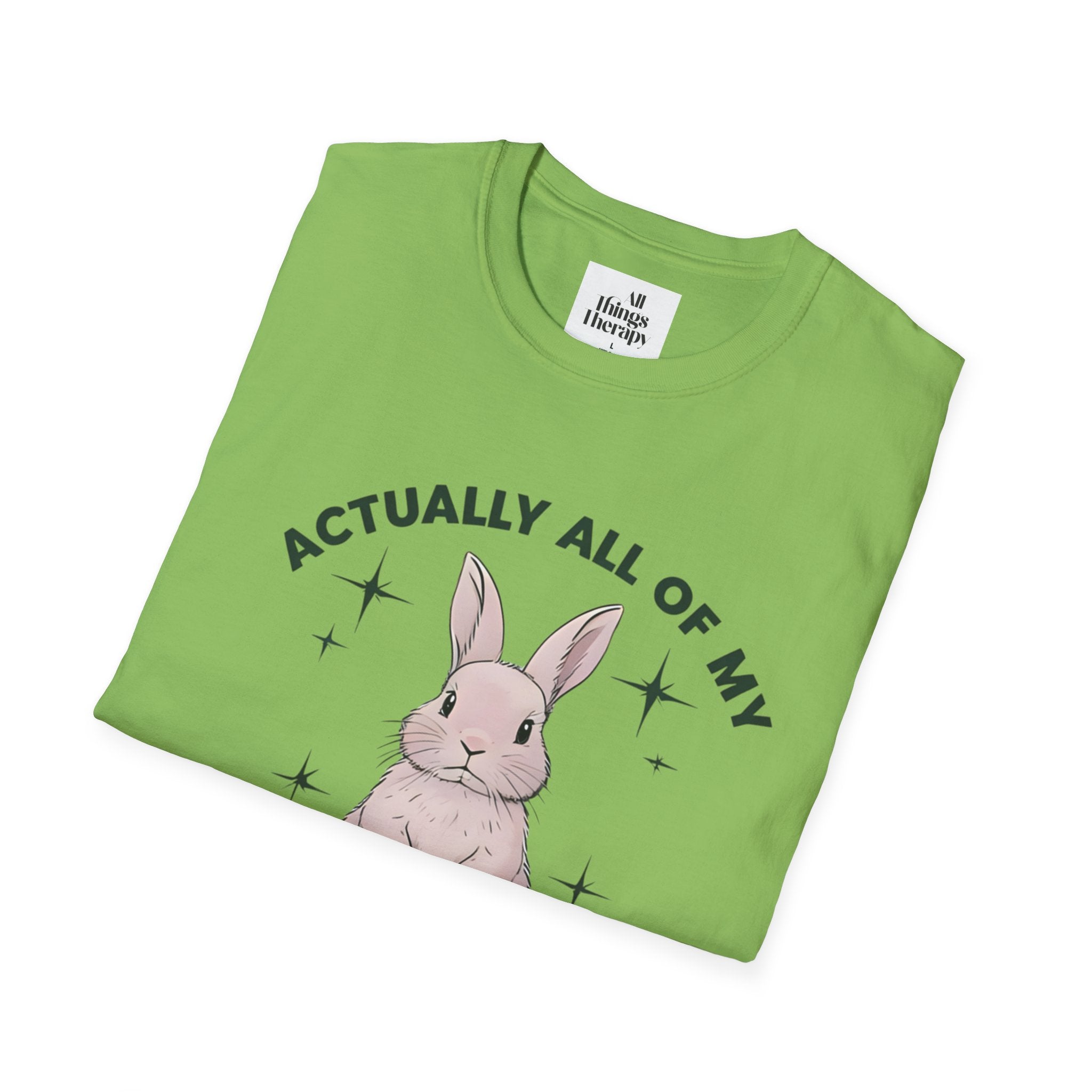 Bunny Graphic Tee - 'Actually All of My Systems Are Nervous' Unisex T-Shirt