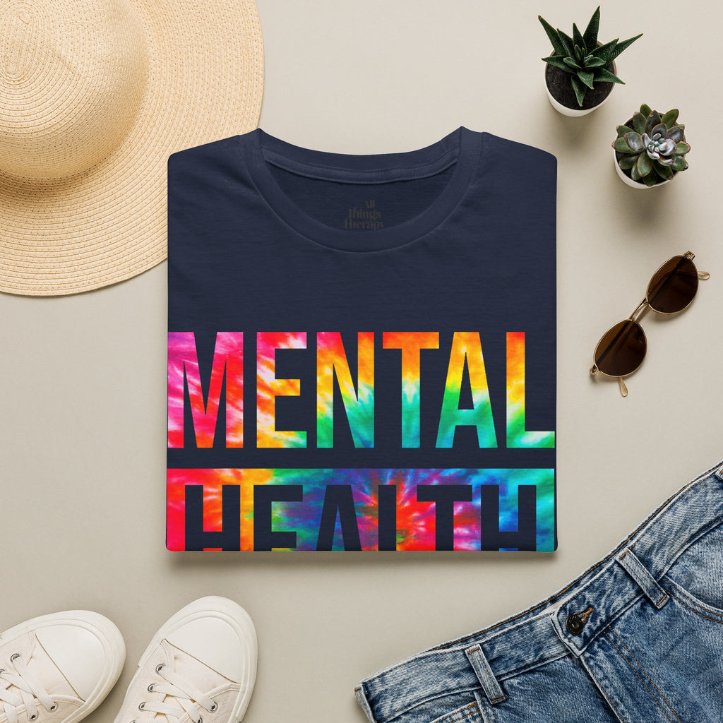 Mental Health Matters T-Shirt — Rainbow Tie-Dye Awareness Tee