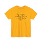 Inspirational Women’s Tee — "She Overcame Everything That Was Meant to Destroy Her"