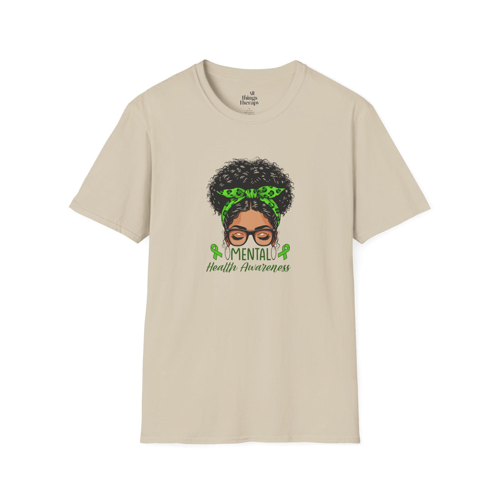 Mental Health Awareness Unisex Softstyle T-Shirt - Positive Vibes Tee