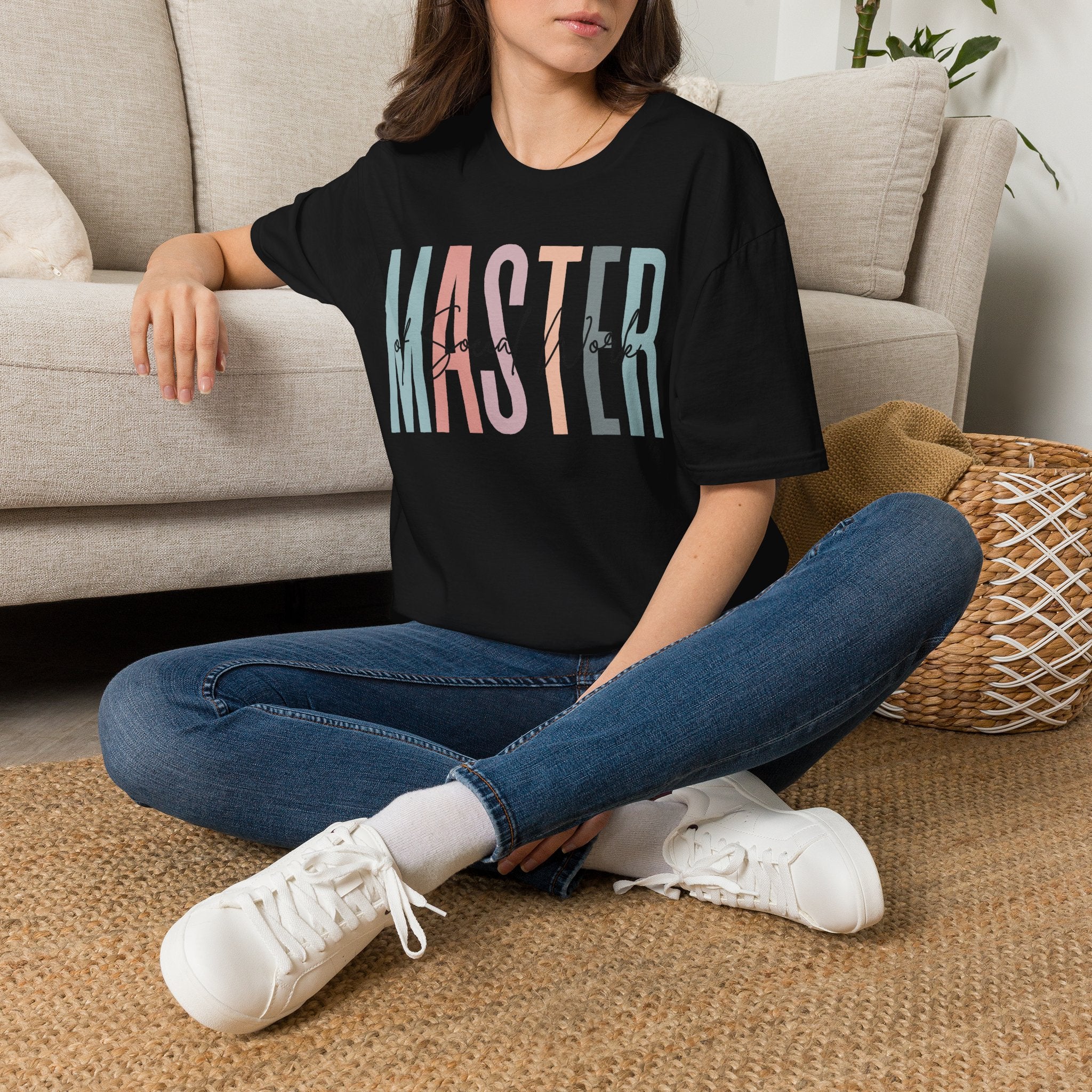 Master of Social Work Tee — Retro Pastel MSW Shirt for Social Workers