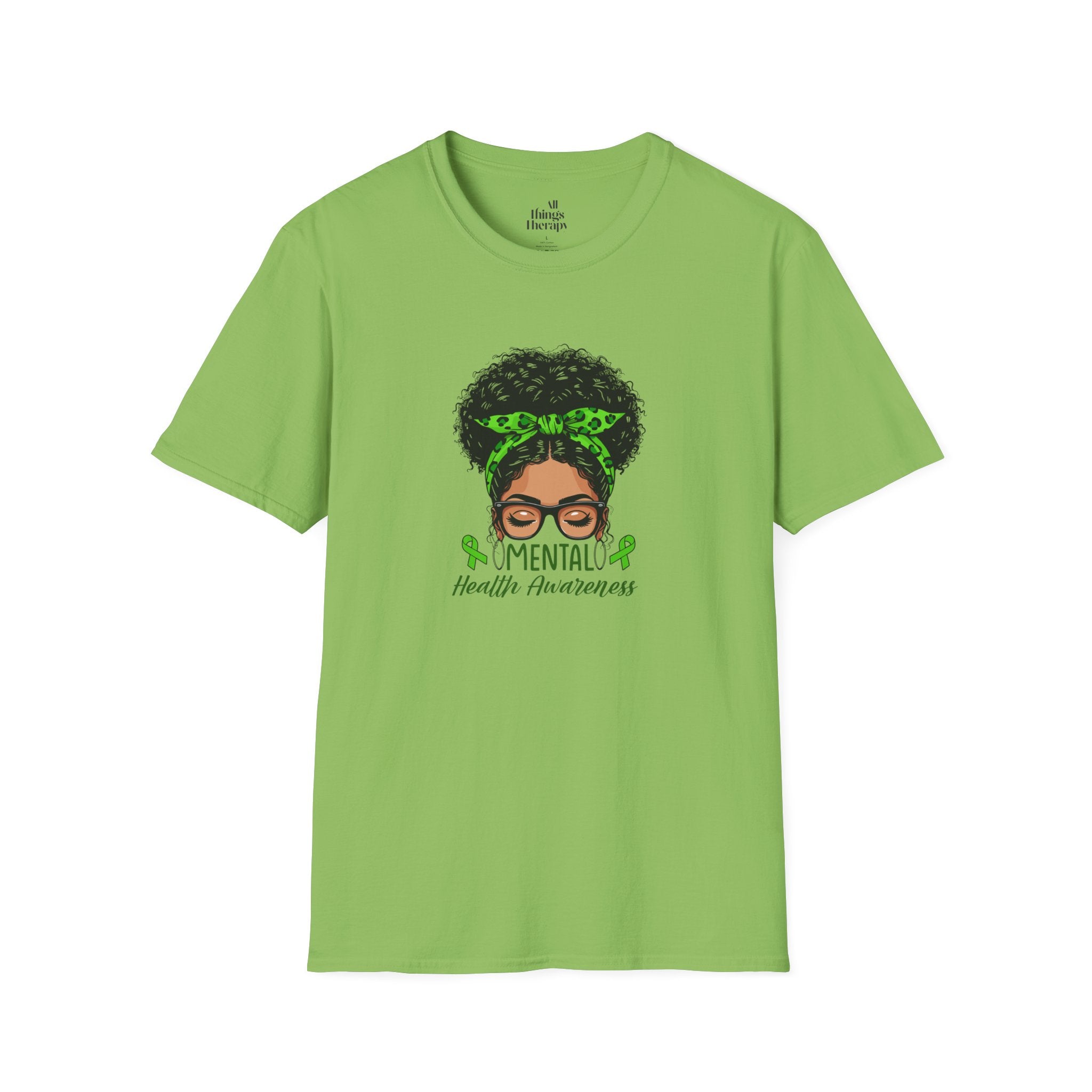 Mental Health Awareness Unisex Softstyle T-Shirt - Positive Vibes Tee