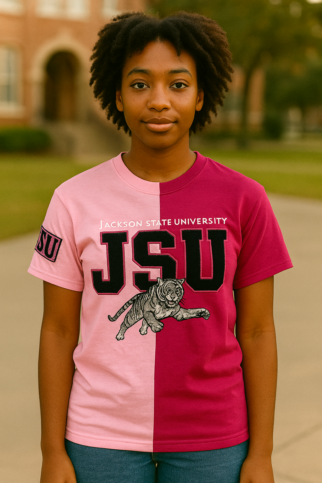 JSU Split Pink Tshirt