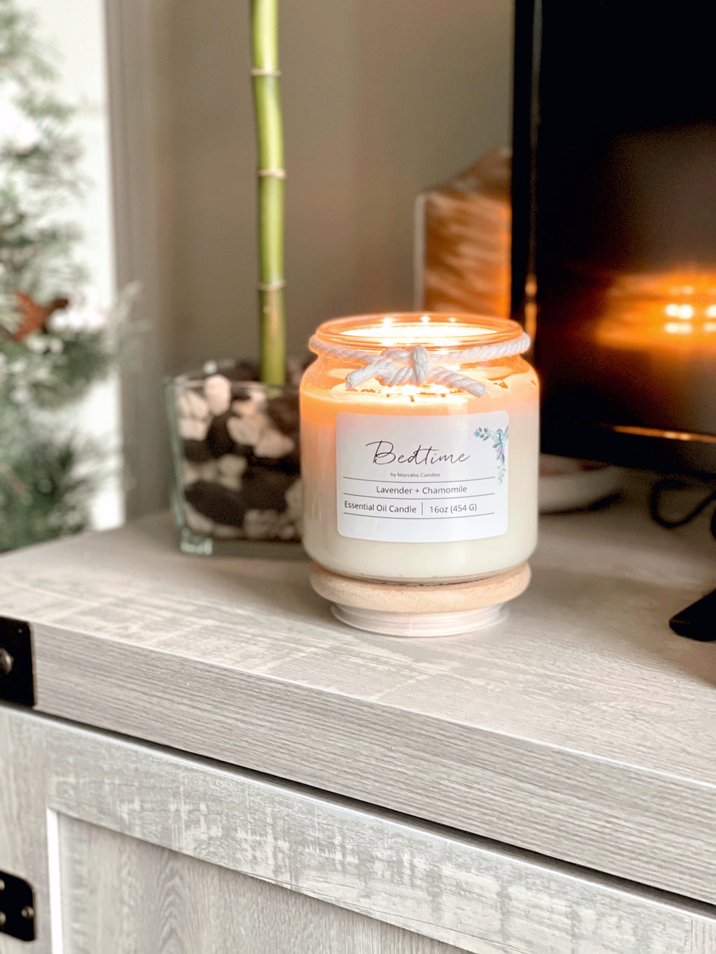 Bedtime Lavender + Chamomile Aromatherapy Candle