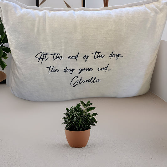 At The End Of The Day….The Day Gone End throw pillow