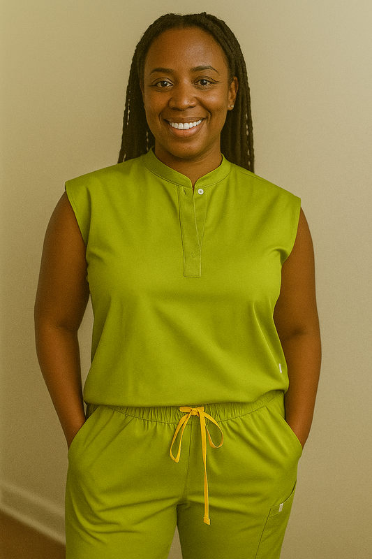 All Things Therapy Livestrong Scrub Top (Matcha Green)