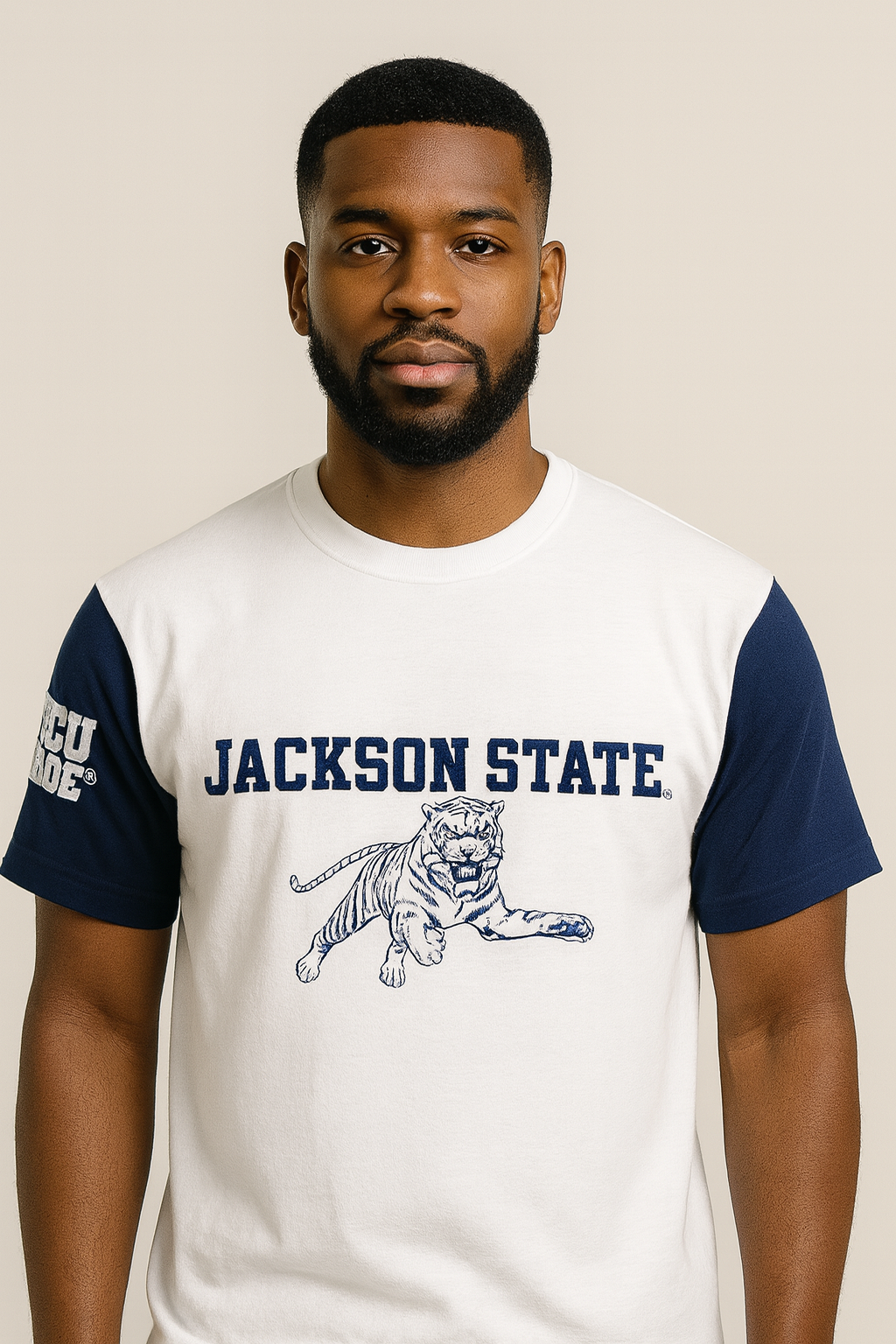 JSU Blue Sleeve T-Shirt (Unisex) PRE ORDER. EXPECTED SHIP DATE NOVEMBER 06
