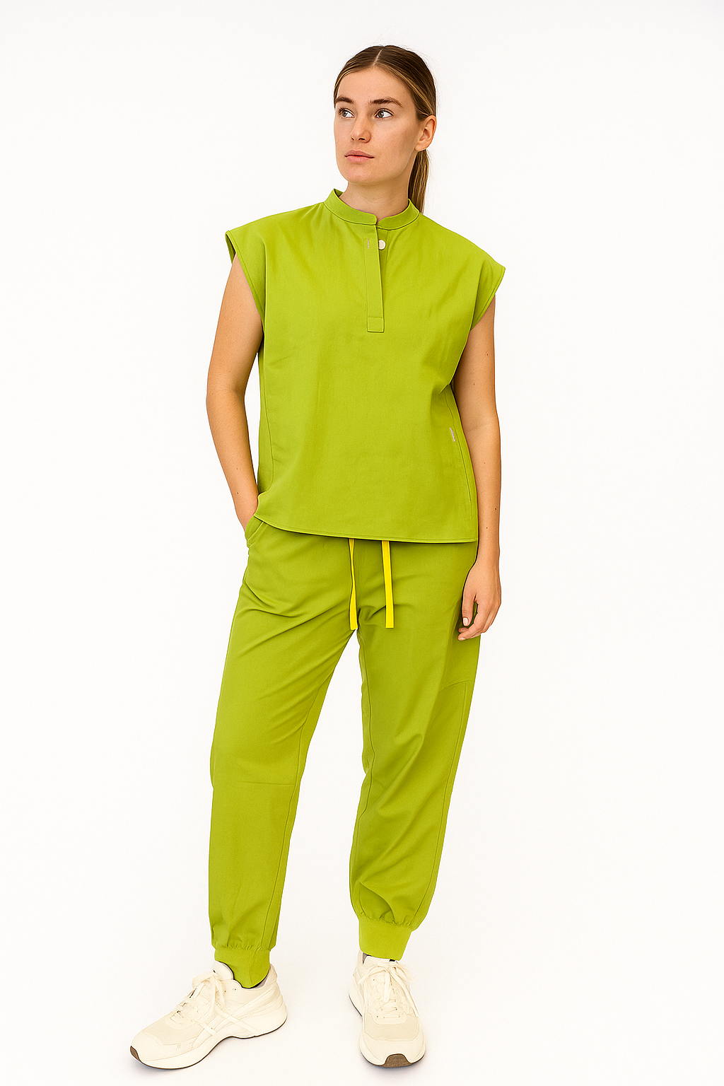 All Things Therapy Livestrong Scrub Top (Matcha Green)