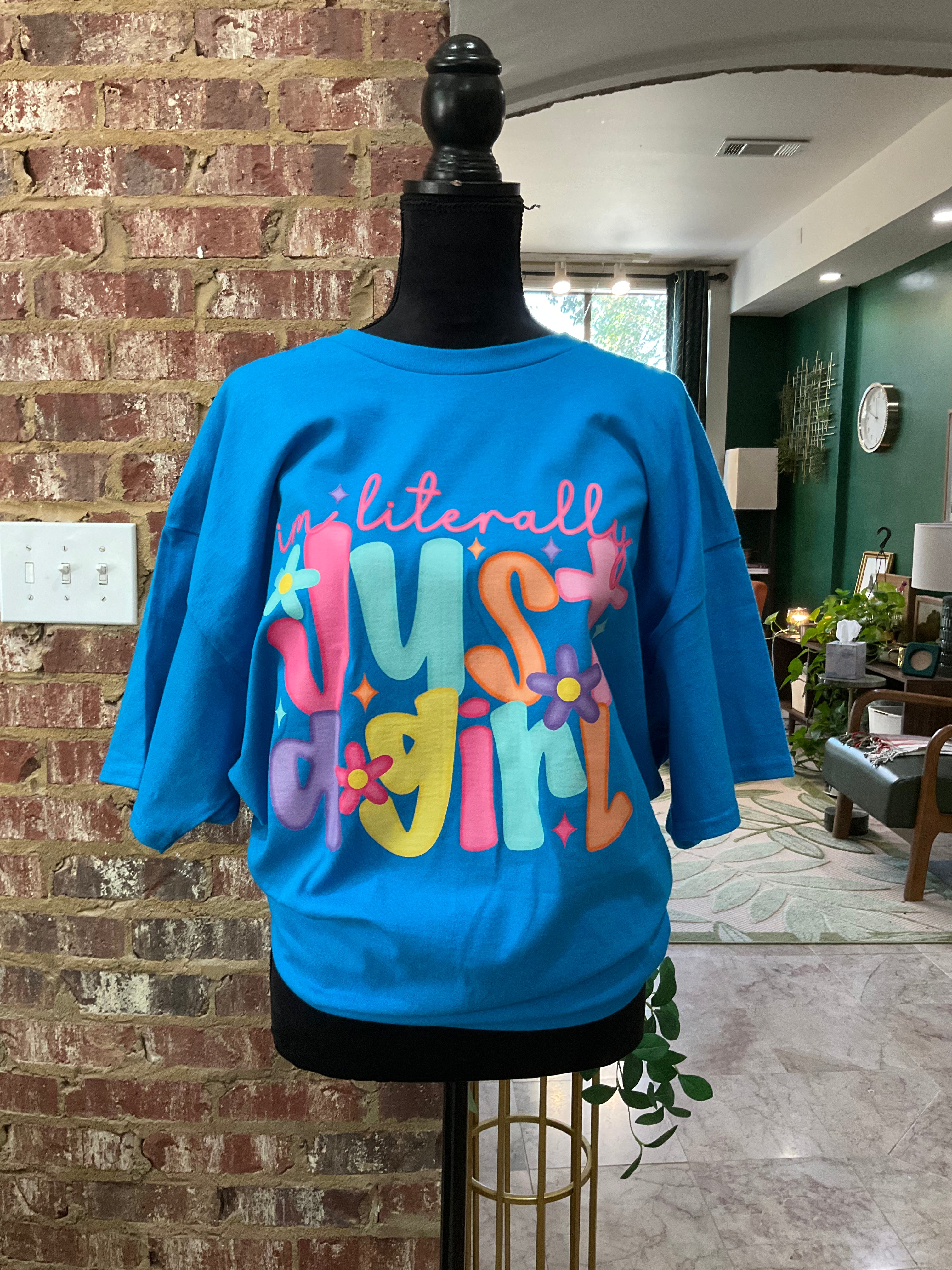 Literally Just A Girl Tee (blue)