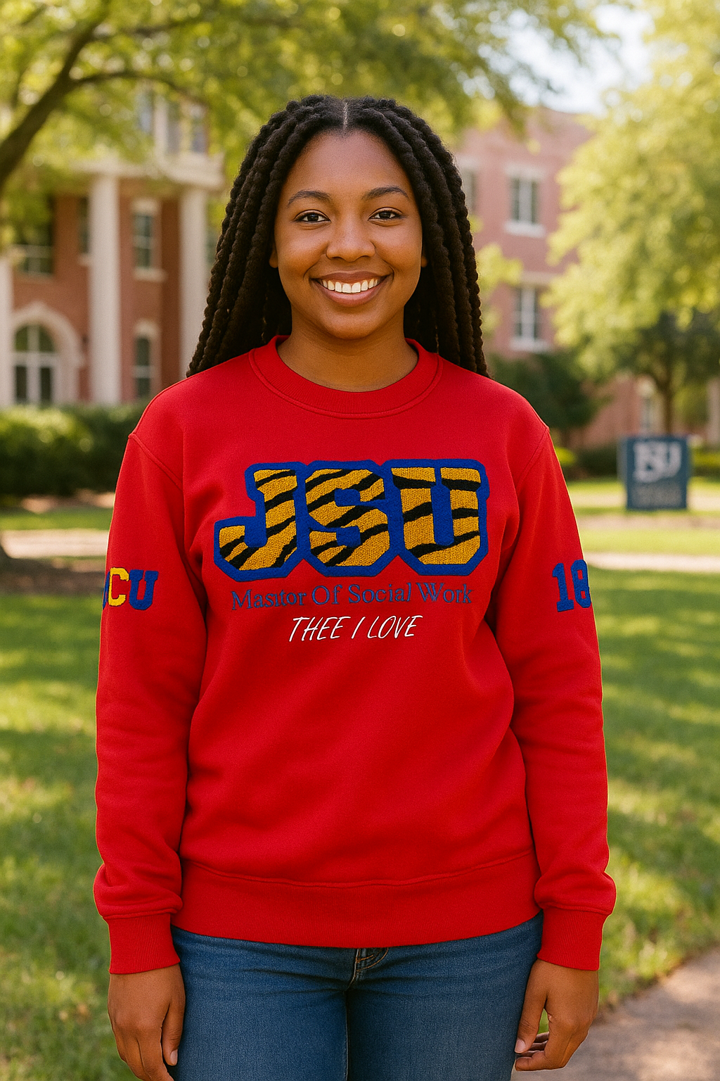 JSU MSW School of Social Work THEE I LOVE sweatshirt