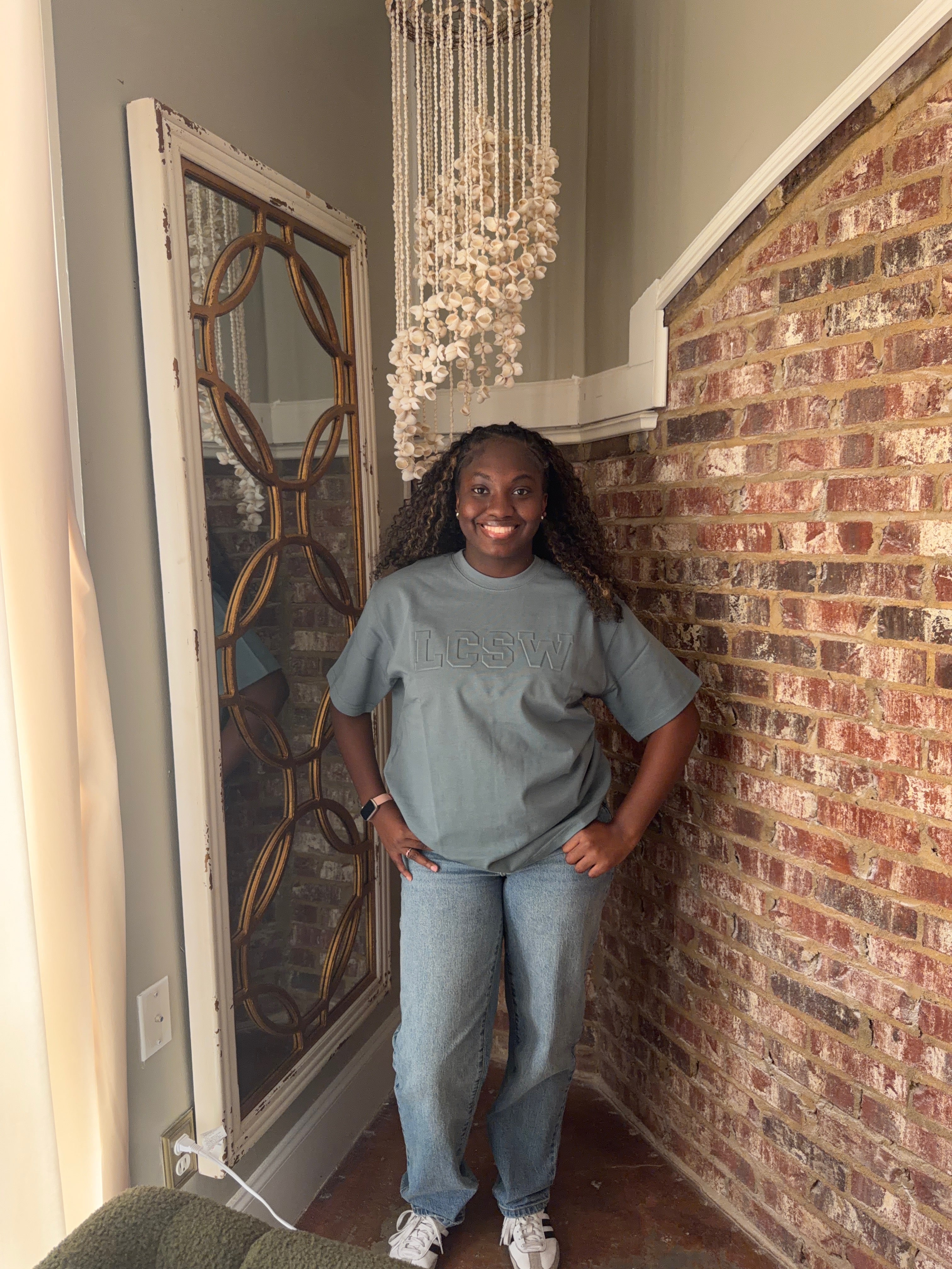 LCSW Embossed Tshirt (Blue Green) Unisex