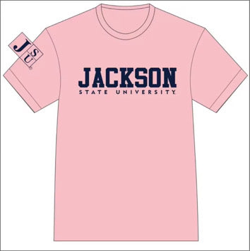 JSU pink and blue chenille tshirt PRE ORDER-EXPECTED SHIP DATE 30 DAYS AFTER PURCHASE!