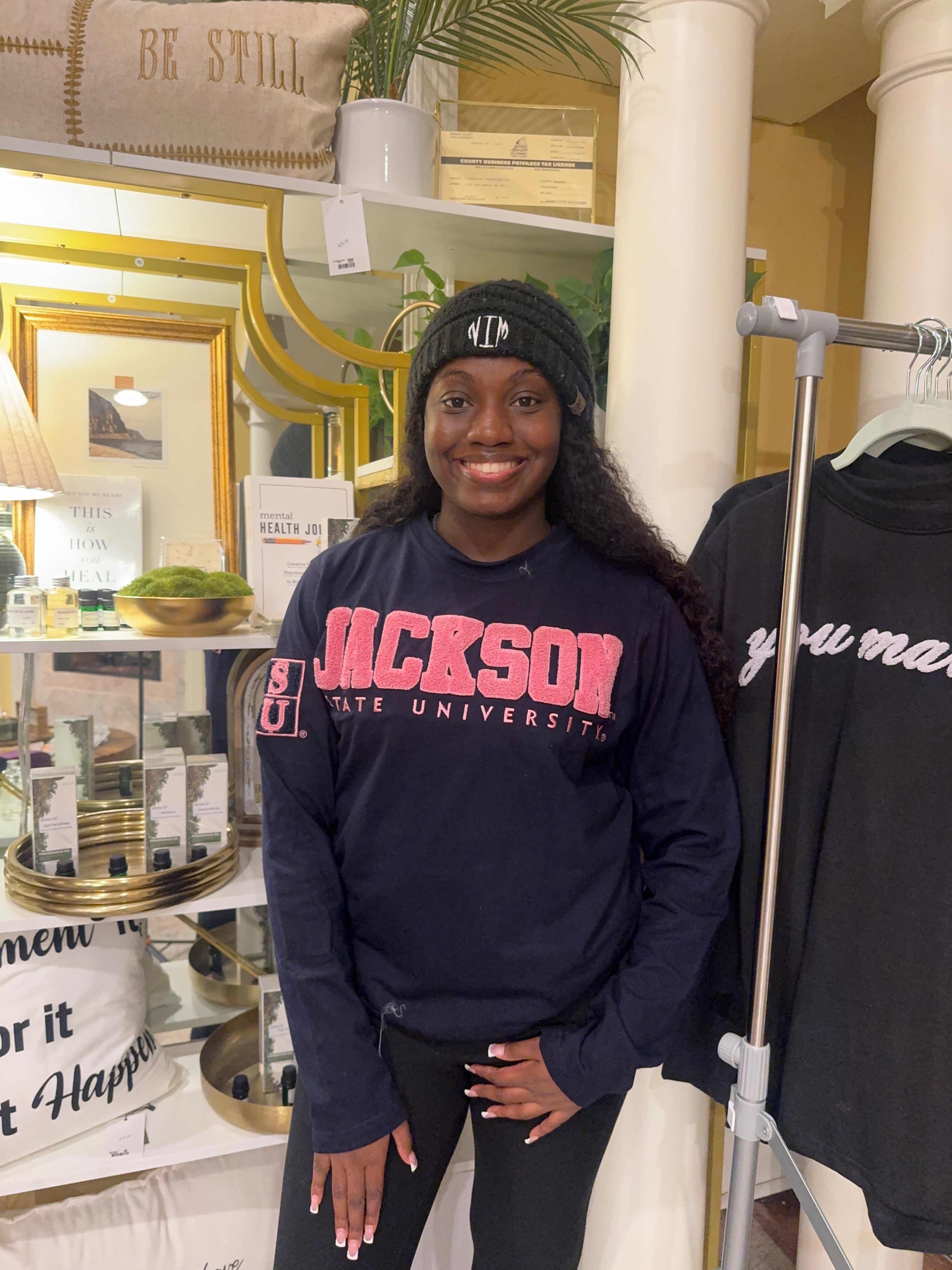 JSU Pink and Blue Long Sleeve T-shirt