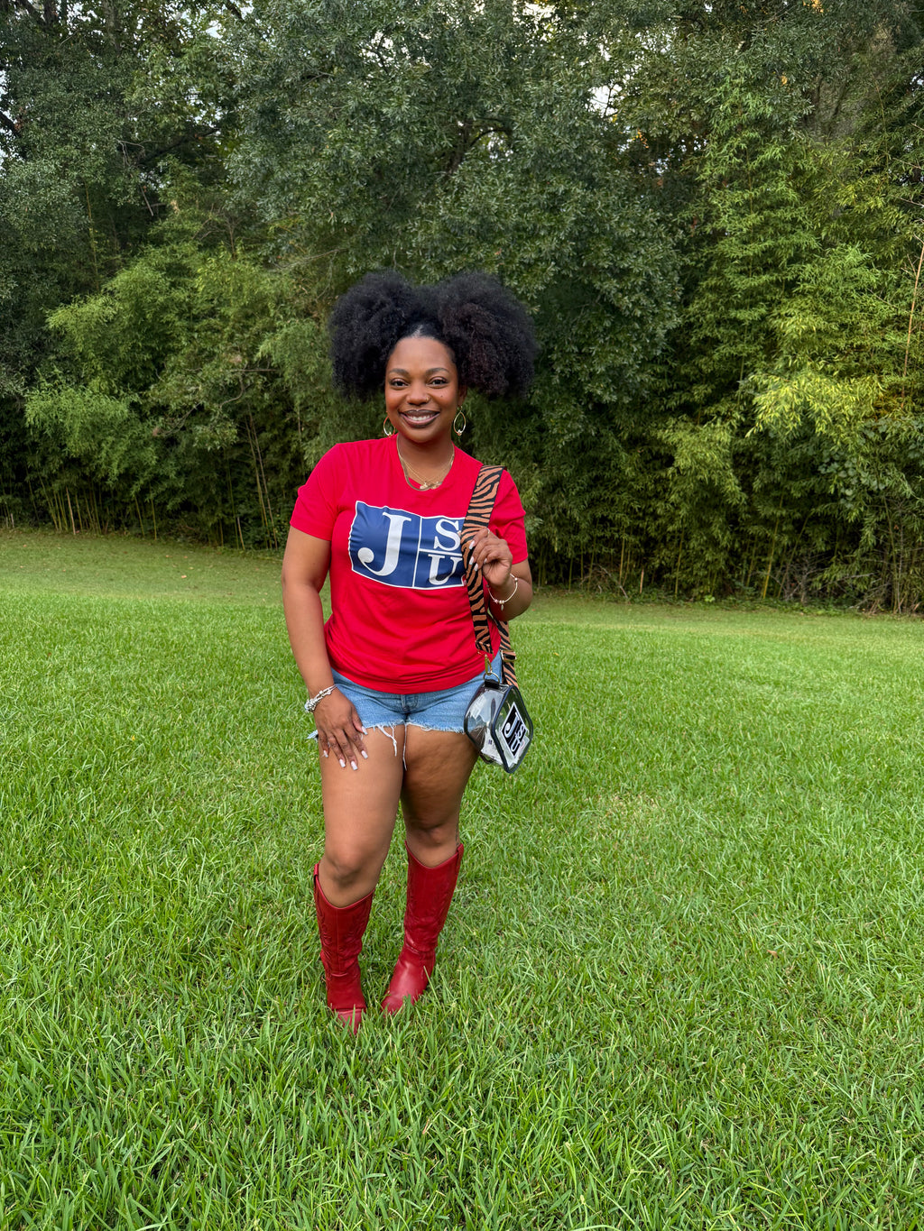Thee Athletic Blue Block Lightweight  Tee (Red)